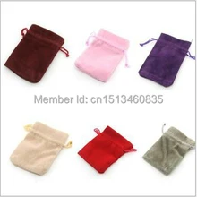 100 шт./лот CBRL бархатный шнурок мешок ювелирных изделий/мешок для туалетных принадлежностей/камера, Размеры могут быть выполнены по индивидуальному заказу, различных цветов