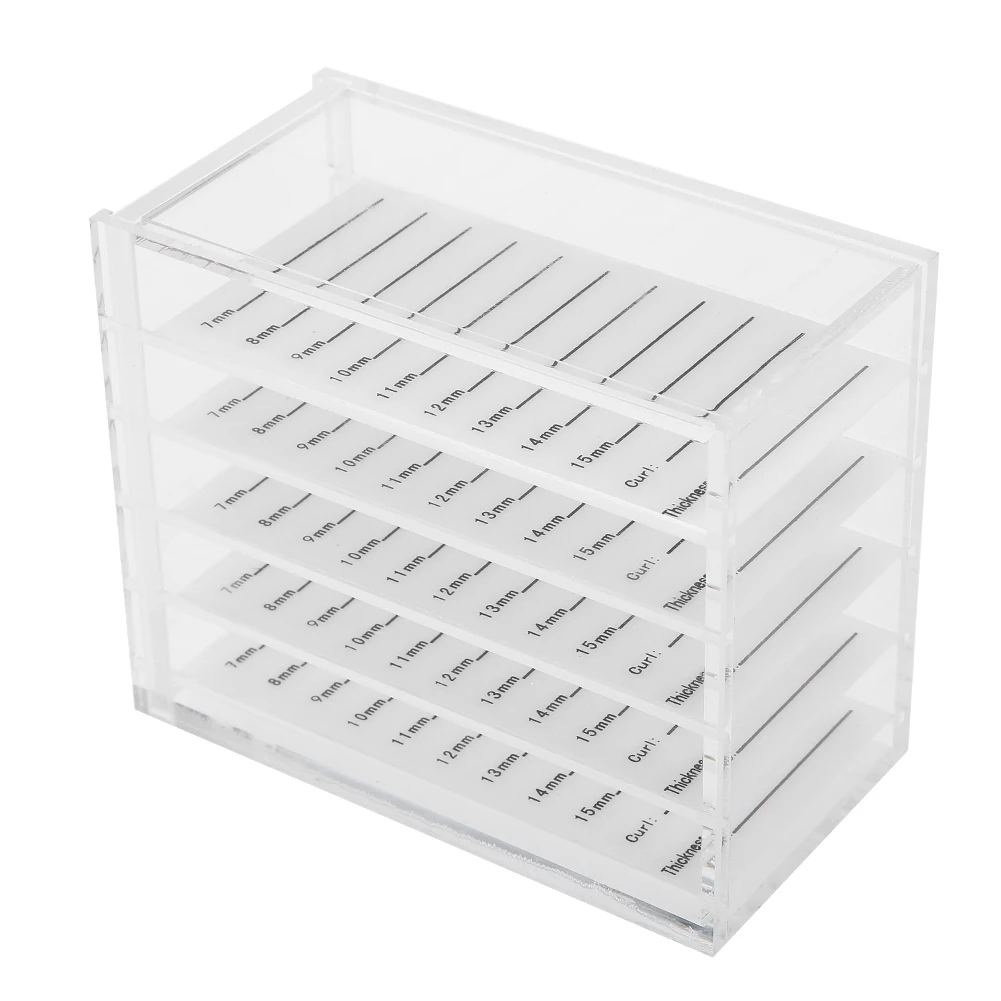 

5 Layers Plastic False Eyelash Storage Box Makeup Organizer Grafting Eyelashes Glue Pallet Holder Makeup Case Eyelashes Tool