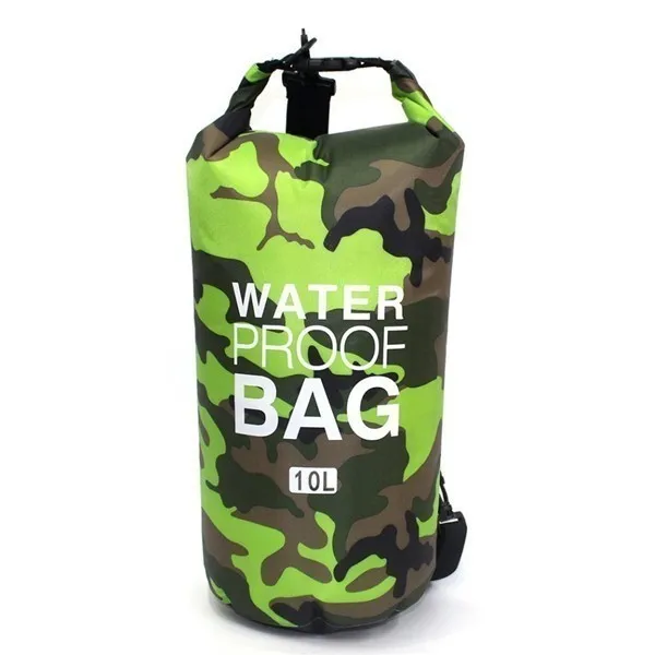 Портативный камуфляж плавающий ПВХ плавательный сухая сумка для хранения складной Водонепроницаемый Дайвинг Водонепроницаемая сумка мешок для приготовления пищи на воздухе Пеший Туризм 2L-10-30L - Цвет: Camouflage Green 10L
