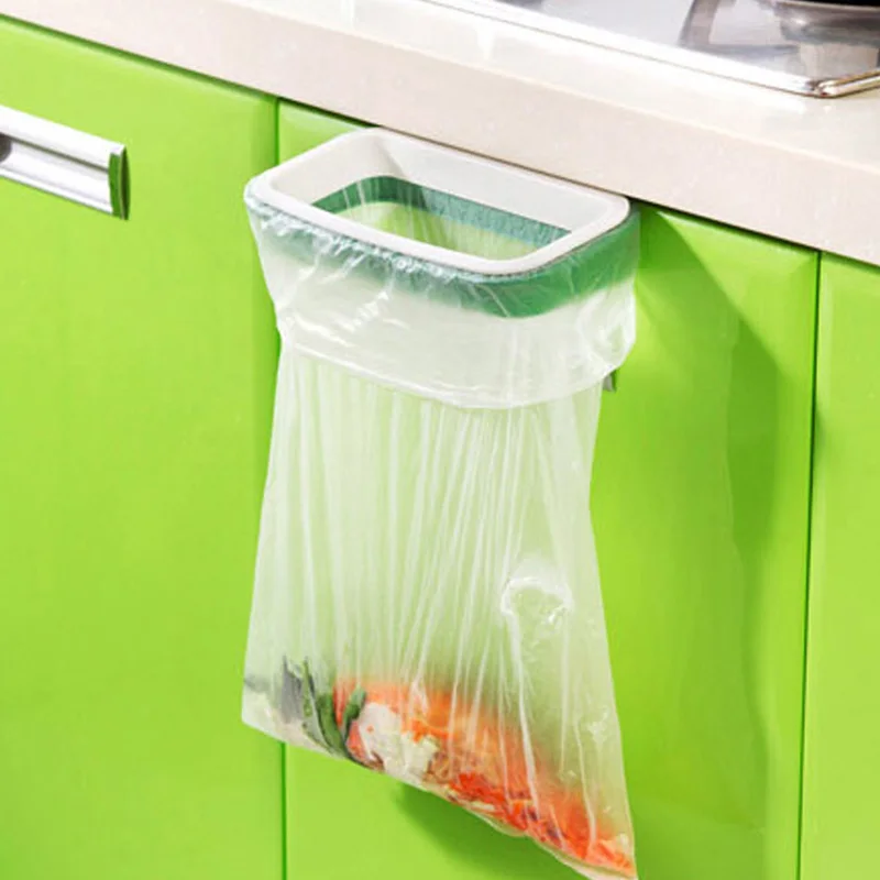 Cupboard Door Hanging Trash Storage Rack Garbage Can Holder Hanging