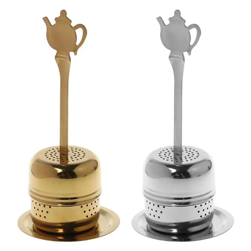 

Stainless Steel Tea Infuser Loose Tea Leaf Strainer Herbal Spice Filter Diffuser Handle Kitchen Accessories