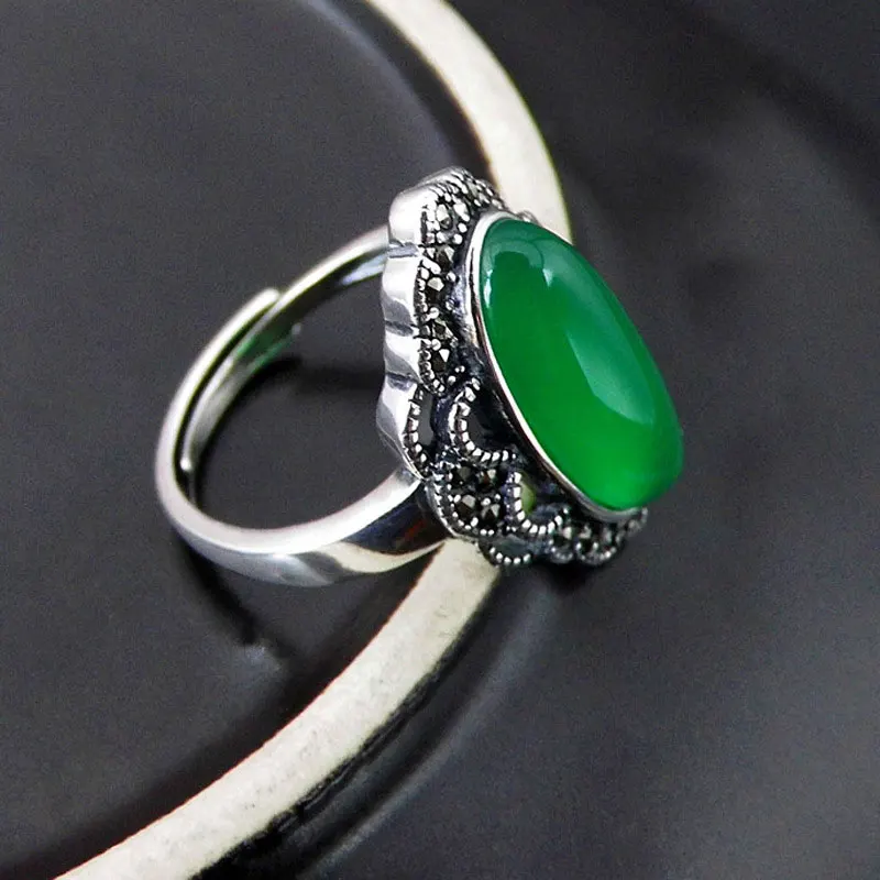 Женское кольцо из серебра 925 пробы с натуральным камнем|rings for women|silver marcasite ringsilver