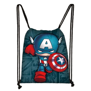 

Super Hero Cartoon Drawstring Bag Printing Backpack Daily Casual Boys Girls knapsack Drawstring Bags