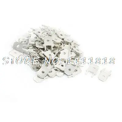 

100Pcs 2Pin PCB Male Soldering Tab Terminal Connector 13 x 4.8mm