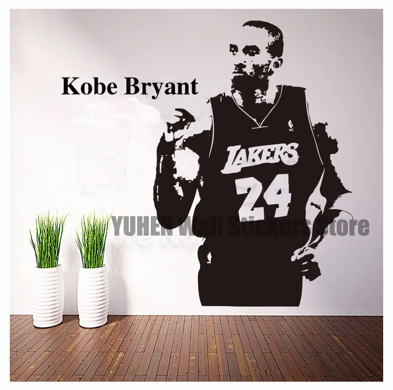 NBA Kobe Wall Stickers Vinyl DIY Home Decoration Basketball Player Decals Children 's Room