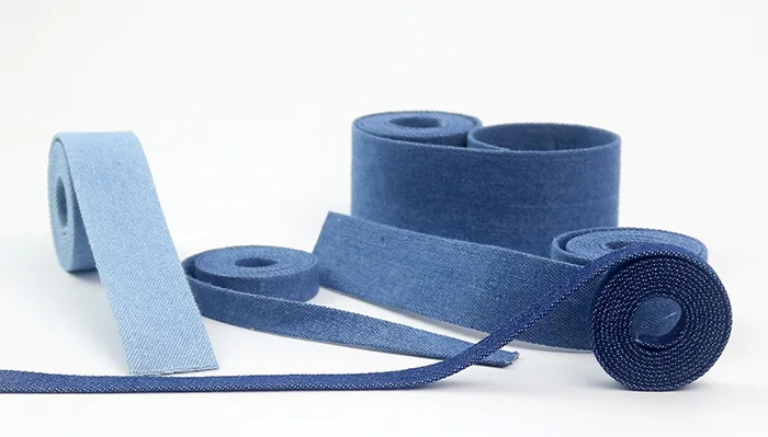 DIY аксессуары для волос чистый цвет джинсовая Многослойная лента соединение давления ткань ручной галстук-бабочка