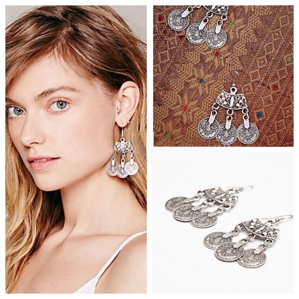 Женские металлические серьги кисточки в этническом стиле|jewelry girl|earrings 3dearring white |