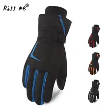 Уличные лыжные перчатки водонепроницаемые альпинистские перчатки с сенсорным экраном флисовые утепленные термальные Зимние перчатки для катания на весь палец анти-холода