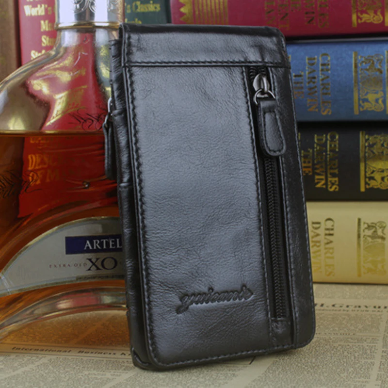 

Genuine Leather Mini Casual Men's Waist Belt Bag for samsung galaxy note 8 note8 a8 /a8 plus a8+ 2018 case phone pouch funda