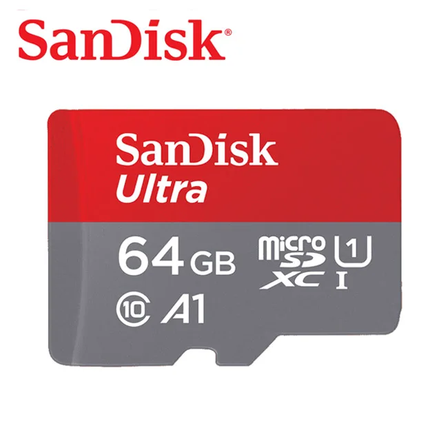 Карта памяти SanDisk A1 Micro SD, 16 ГБ, 32 ГБ, 64 ГБ, 128 ГБ, MicroSD, 100 м/с Uitra C10, TF карта, 200 ГБ, 256 ГБ, 400 ГБ, cartao de memoria - Емкость: 64 ГБ