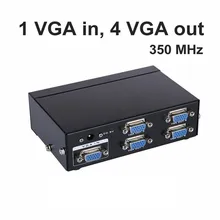 MT-VIKI 350 МГц VGA Видео сплиттер дистрибьютор 1 вход на 4 выхода поддержка 1 шт 4 широкоформатных ЖК-мониторов Maituo MT-3504