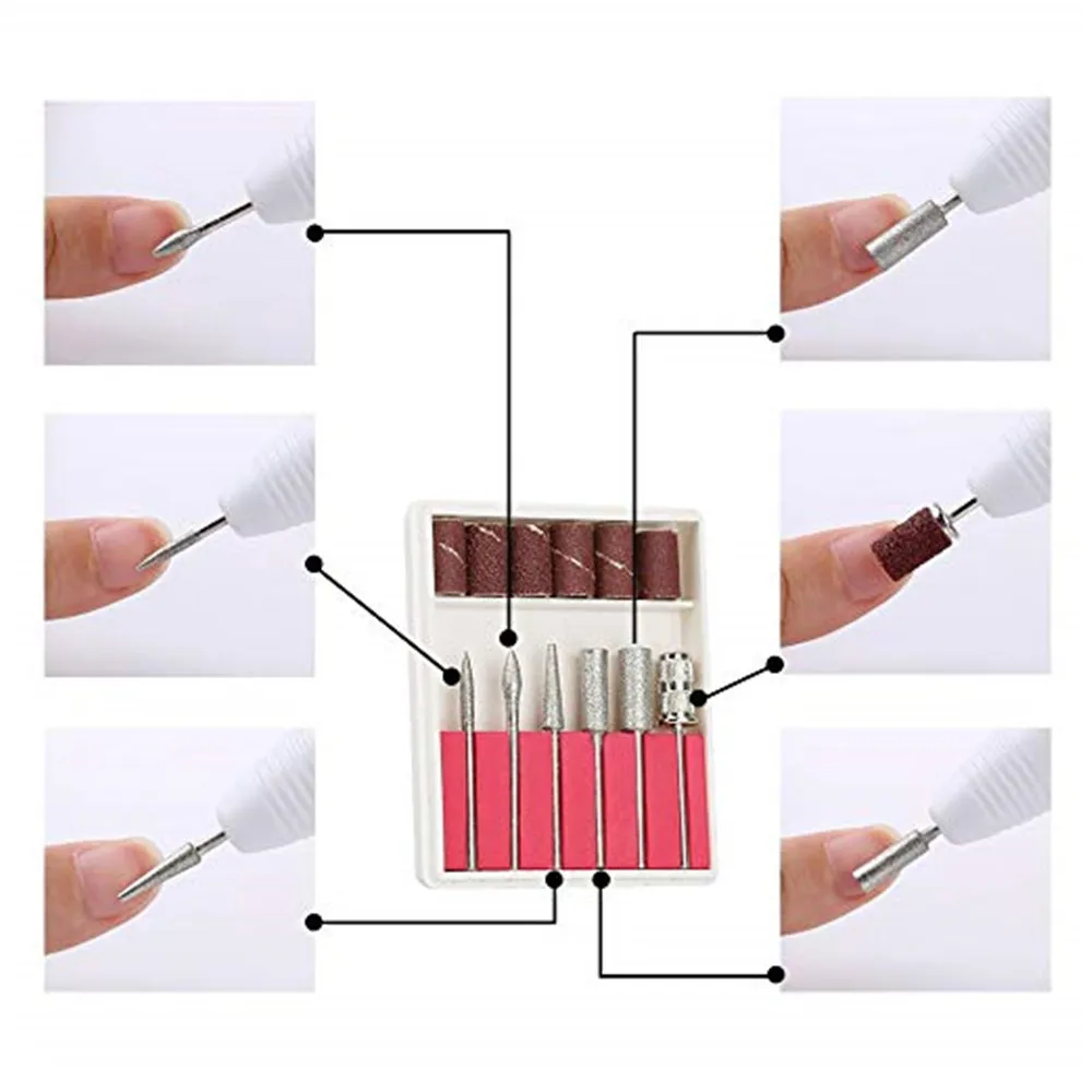 Электрический сверлильный станок для ногтей, профессиональный набор для ухода за пальцами и пальцами, электрическая дрель для ногтей, маникюрный педикюрный набор, пилка для ногтей