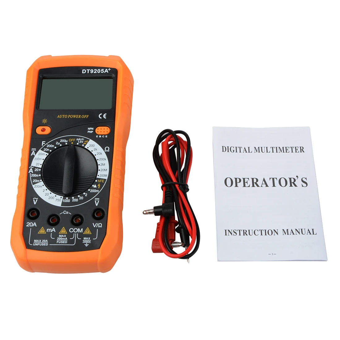 

DT9205A Digital Multimeter AC DC LCD Display Professional Electric Handheld Tester Meter Multimetro Ammeter Multitester