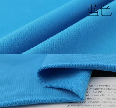 Эластичные хлопковые махровые ткани Odell утолщенные осенние и зимние пальто куртка из хлопчатобумажной ткани 50*185 см - Цвет: Синий