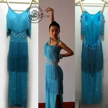 Стиль, костюм для латинских танцев, спандекс, платье с кисточками для латинских танцев для женщин, Детские платья для латинских танцев, S-4XL