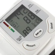 U-Kiss Portable Digital LCD Display Wrist Blood Pressure Health Monitor Heart Beat Rate Pulse Meter Sphygmomanometers Pulsometer