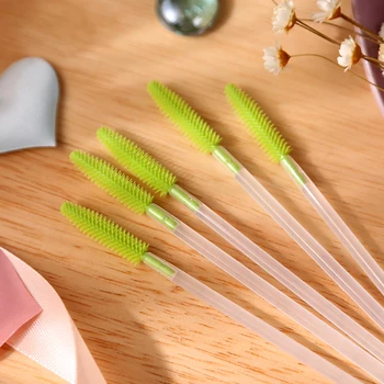 

1000pcs/lot Disposable Mascara Wands Applicators Silicone Brushes Eyelash Extension One-off Makeup Brushes