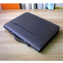 Искусственная кожа A4 padfolio папка для менеджера Портфель Сумка для документов органайзер для хранения с ручкой Складная крышка заправка бумаги 1198B