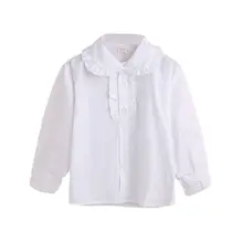 Детская летняя блузка с лацканами для маленьких девочек и мальчиков, топы