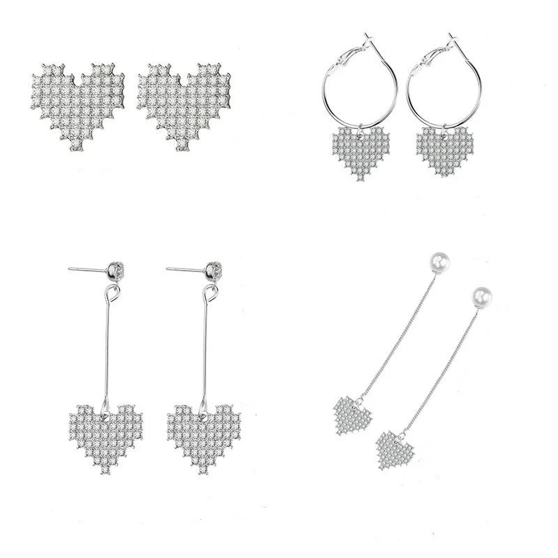 Сережки сердечки из бисера схема