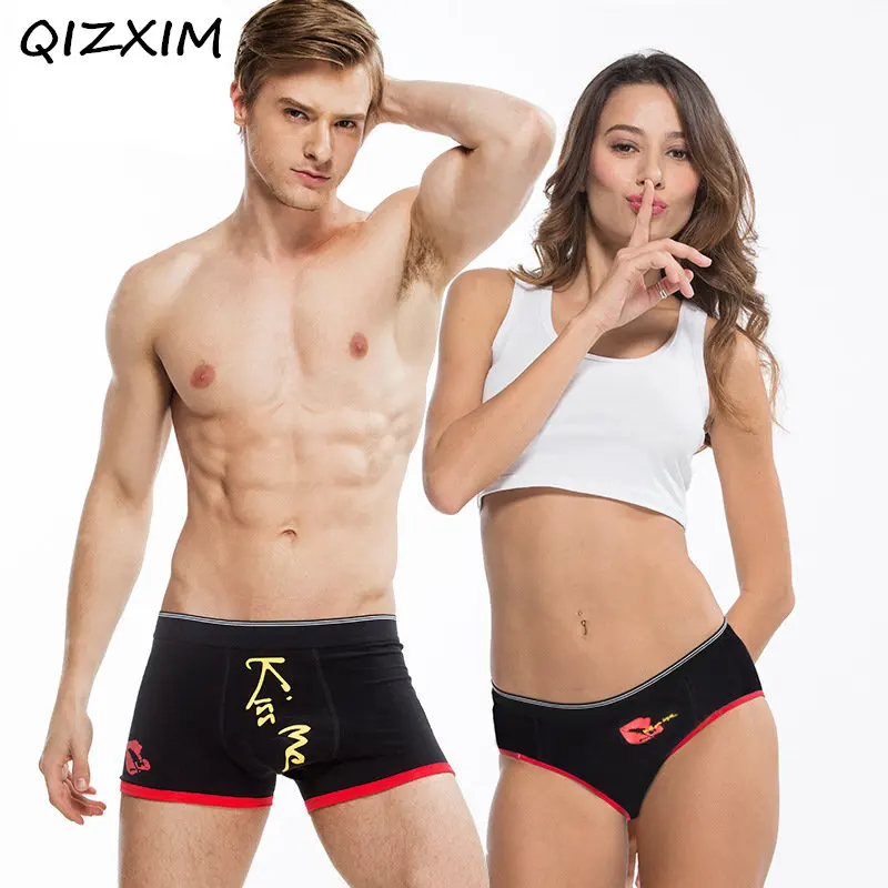 Трусы боксеры женские/мужские хлопковые с принтом губ|briefs women|cotton panties womencotton |