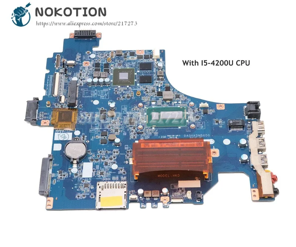 Greatest  NOKOTION For Sony Vaio SVF15 SVF153 Laptop Motherboard A1971744A DA0HKDMB6D0 MAIN BOARD SR170 I5-42