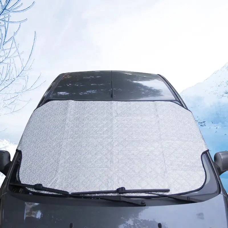 Coche Parabrisas Plata Plegable proteger cubierta de Nieve Hielo Escarcha Protector Protector del sol