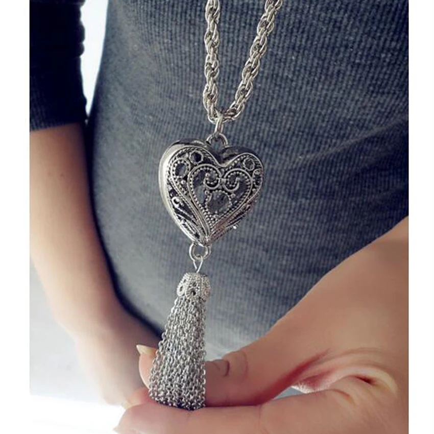 Long Tassels Pendant Necklaces 