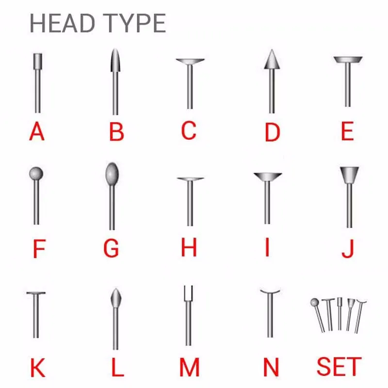 50 шт. алмаз конной точки шлифовальный headjade агат резьба инструмент Аксессуары forturetools Dremel аксессуары MT047
