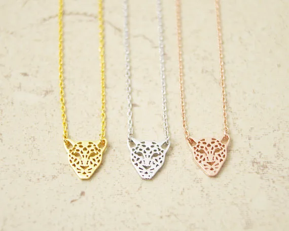 2014-Fashion-18k-Gold-Silver-Pink-gold-Leopard-Face-Necklace-Free-Shipping (1)