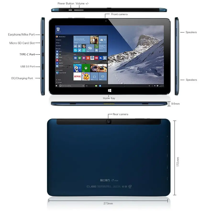 Оригинал 10 6 ''ips alldocube/Cube I7 планшетный компьютер книжка Windows 1920x1080 Intel Core M3 6Y30
