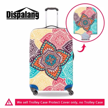 

Dispalang Flower Suitcase Cover for 18 20 22 24 26 28 30 Inch Floral Skull Waterproof Luggage Cover Elastic Luggage Protective