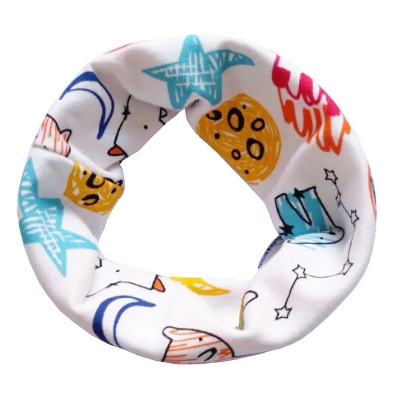 Новинка; Модный хлопковый шарф для малышей; шарф для мальчиков и девочек на осень-зиму; шейный платок для детей с круглым вырезом; теплый шейный платок; Bufandas - Цвет: Rocket Graffiti
