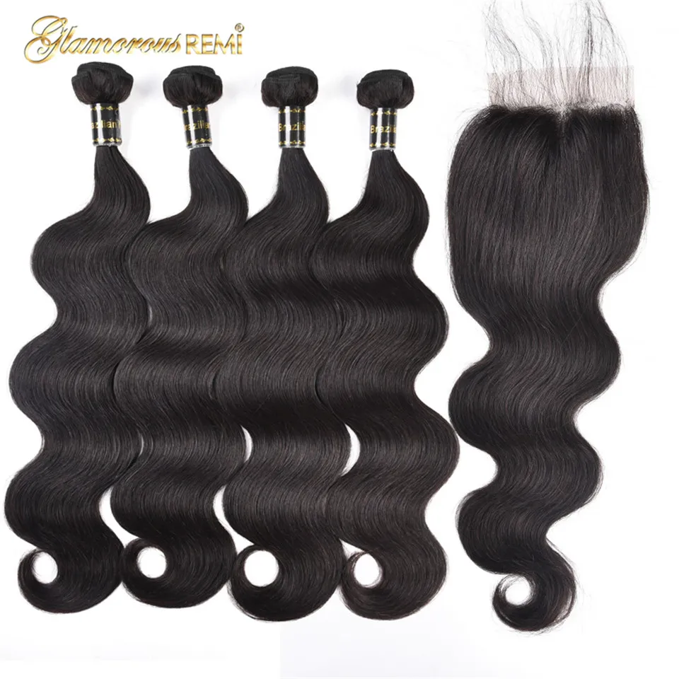 brazilian body 4 bundles with closure  