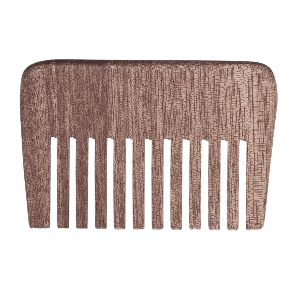 Men's Beard Hair Comb Pocket Wooden Mustache Comb Male Facial Shaving