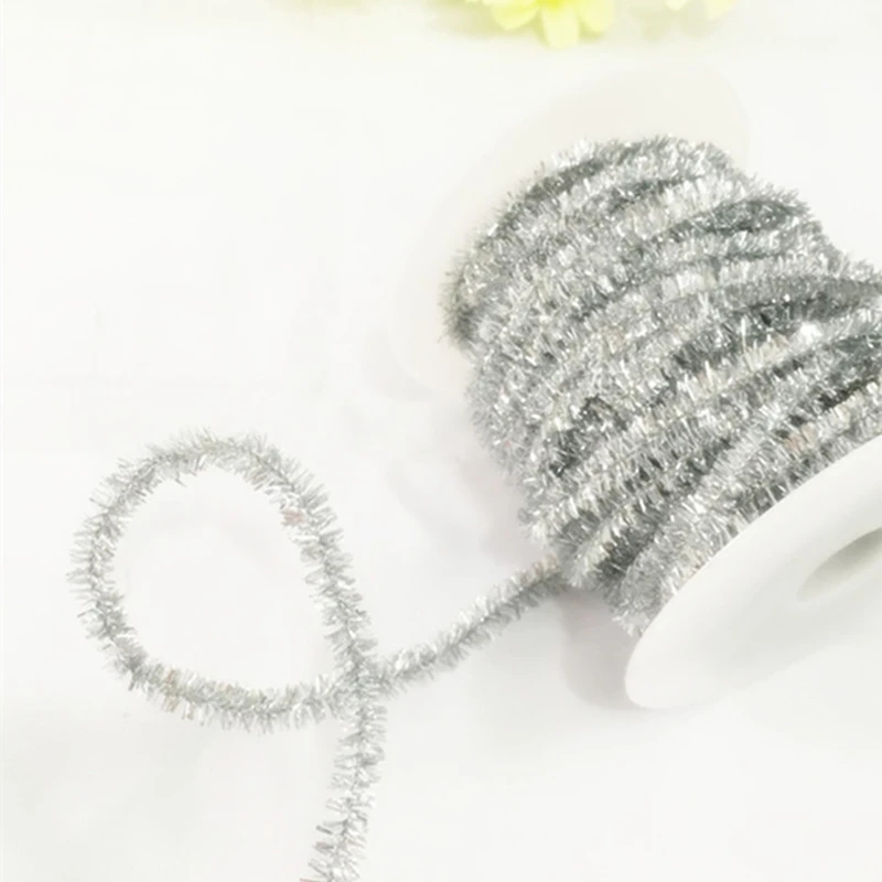 

3m * Silver Metallic String Lace Trim Ribbon for Craft DIY Gift Packing 7LS21