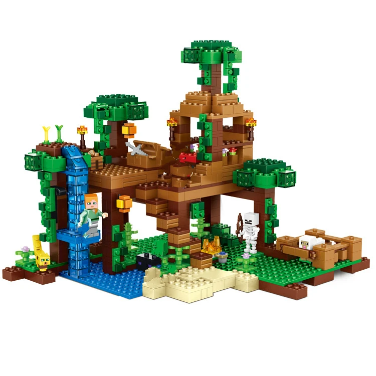 718PCS OUR WORLD The Jungle Tree House Building Blocks Figures Toys Compatible font b lepin b