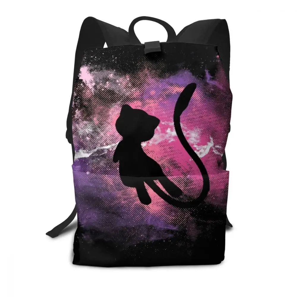 Pokemon Backpack Galaxy Mew Pokemon Backpacks Trend University Bag Teen Man - Woman High quality Multi Pocket Pattern Bags