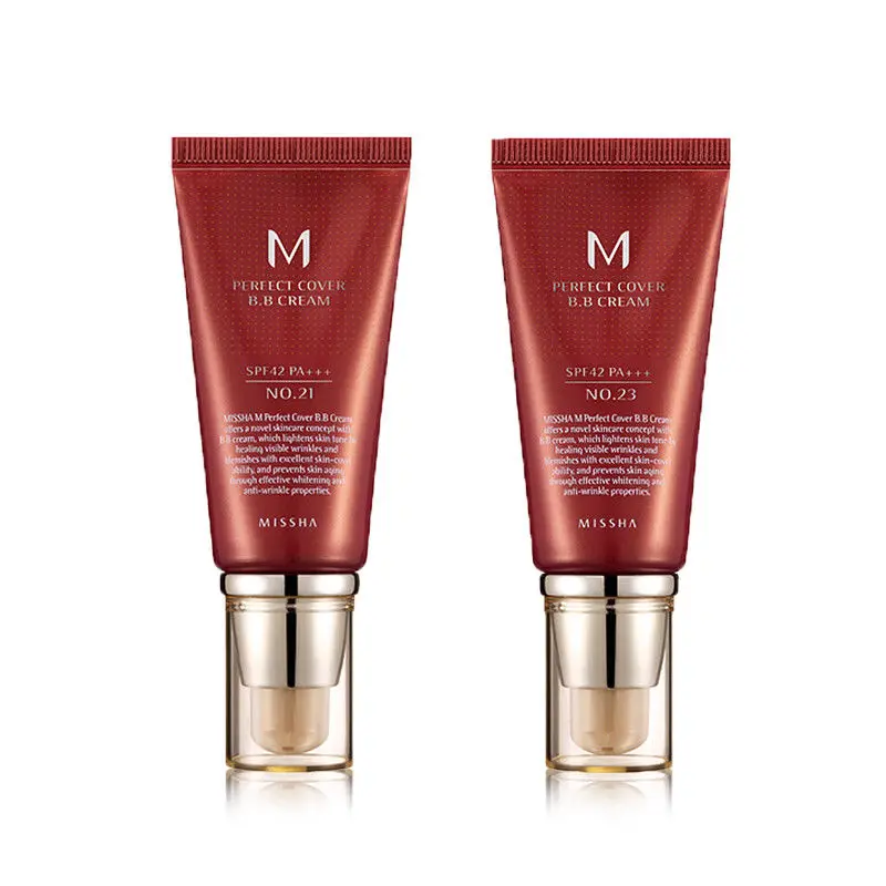 Крем MISSHA M Perfect Cover BB Cream 50 мл #21 #23 #27 CC консилер фотоотбеливающий макияж корейская