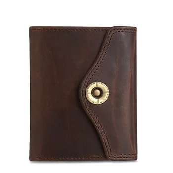 

Weduoduo New Men Wallet 100% Genuine Leather Casual Credit Card Holder Luxury Card Wallet Short Hasp Men Women Purse