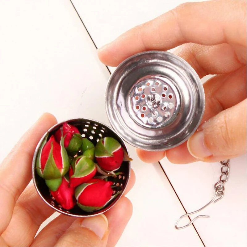 Hot 1 Pc Stainless Steel Tea Ball Soup Flavored Balls Strainers Kitchen Dining Bar Coffee Filter Baskets Tools Accessories