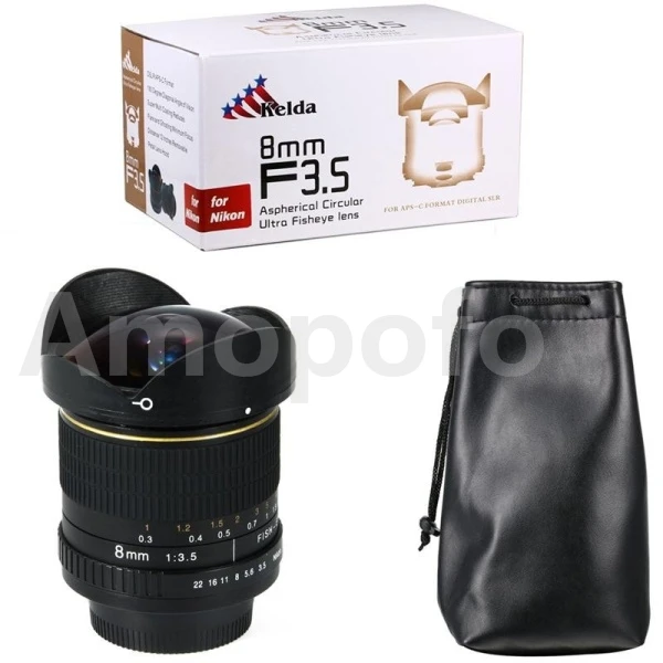 

8mm F/3.5 Aspherical Circular Ultra Wide Angle Fisheye Prime Lens For Nikon SLR camera