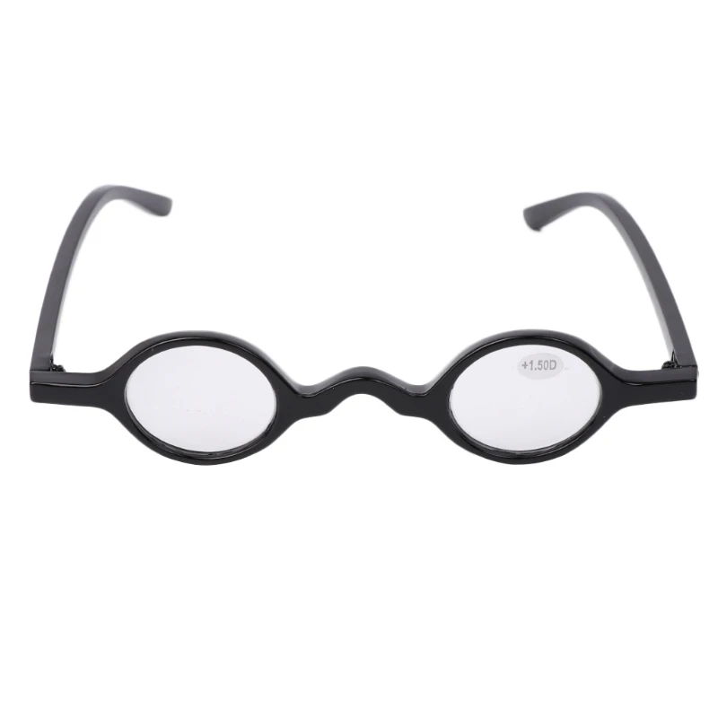 Винтажные маленькие круглые очки для чтения с овальной оправой, очки для пресбиопии 1,0 1,5 2,0 2,5 3,0 3,5 - Цвет оправы: Черный