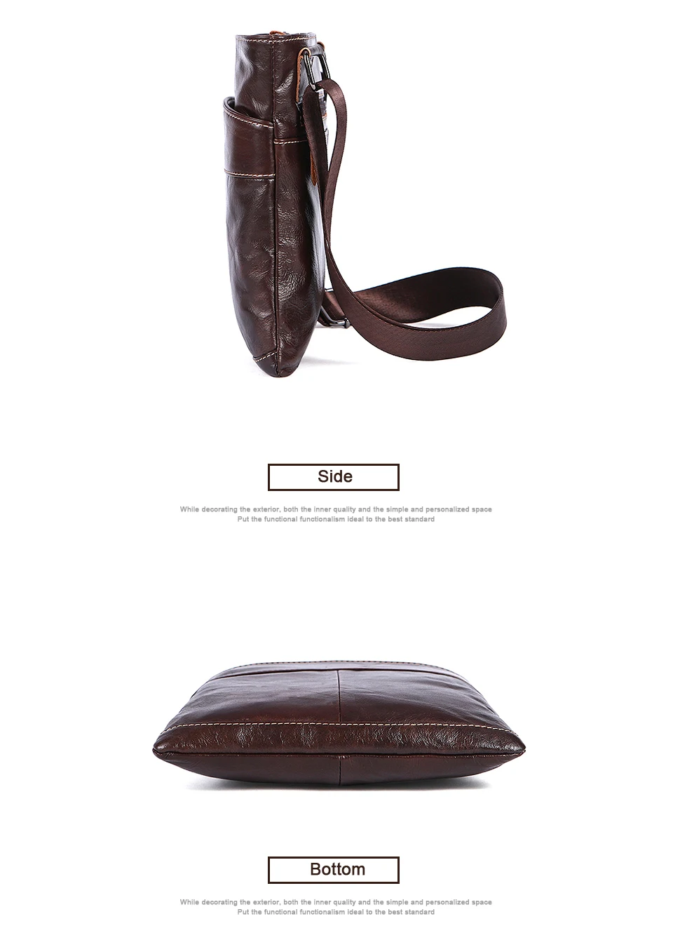  Genuine Leather Men Bag Men Messenger Bags Fashion ipad Flap Crossbody Bags Small Casual Men\'s Leather Shoulder Bag Man (5)