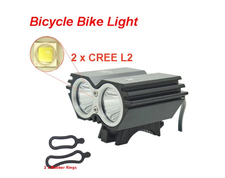 Flash Deal Bike Light X2 L2 5000 Lumen SolarStorm Bicycle lamp 2x XML L2 LED BicycleLight Bike headLamp+O ring (only headlight) 1 Flash Deal Bike Light X2 L2 5000 Lumen SolarStorm Bicycle lamp 2x XML L2 LED BicycleLight Bike headLamp+O ring (only headlight) 1