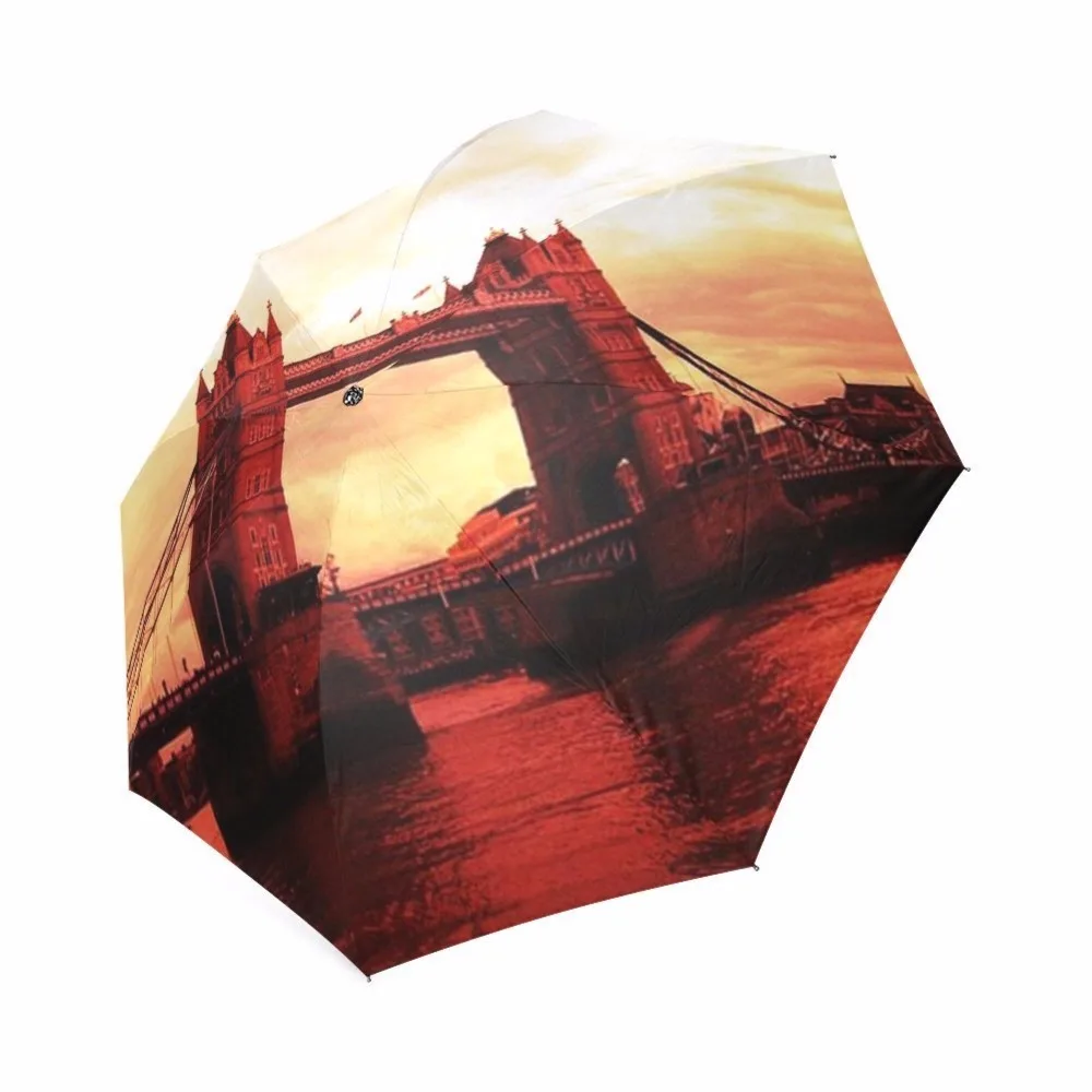 Складной зонт Travel-London Tower Bridge дорожный от солнца и дождя высококачественный
