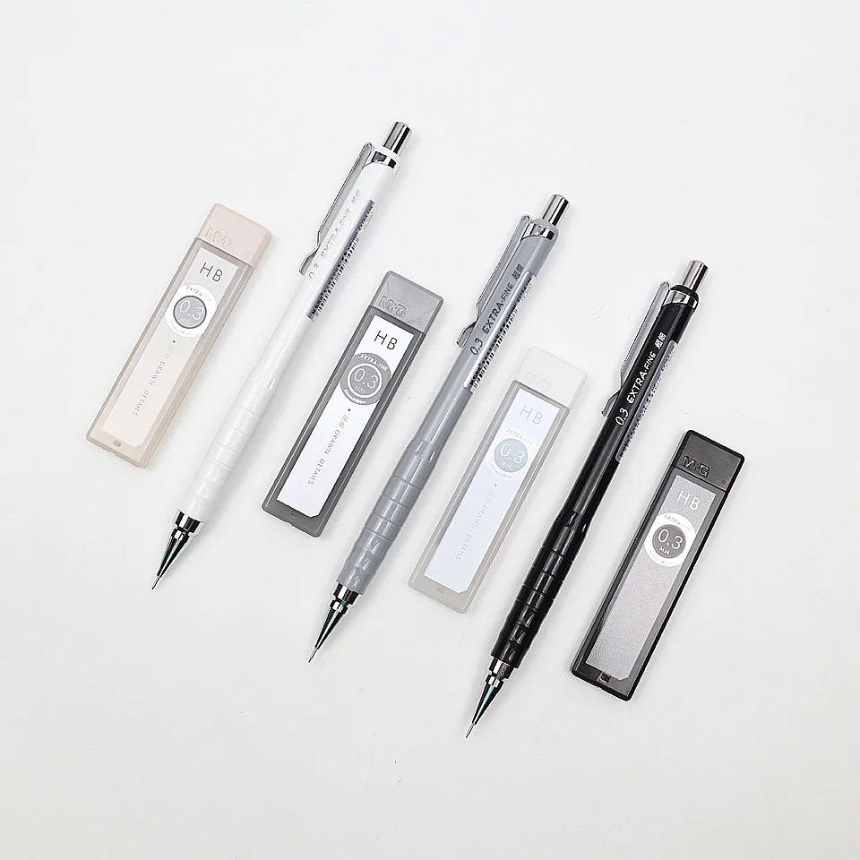 

2Pcs 0.3mm Mechanical Pencil Send 2 Box Pencil Lead Refills Metal Nib Automatic Pencil For Painting And Writing School Supplies