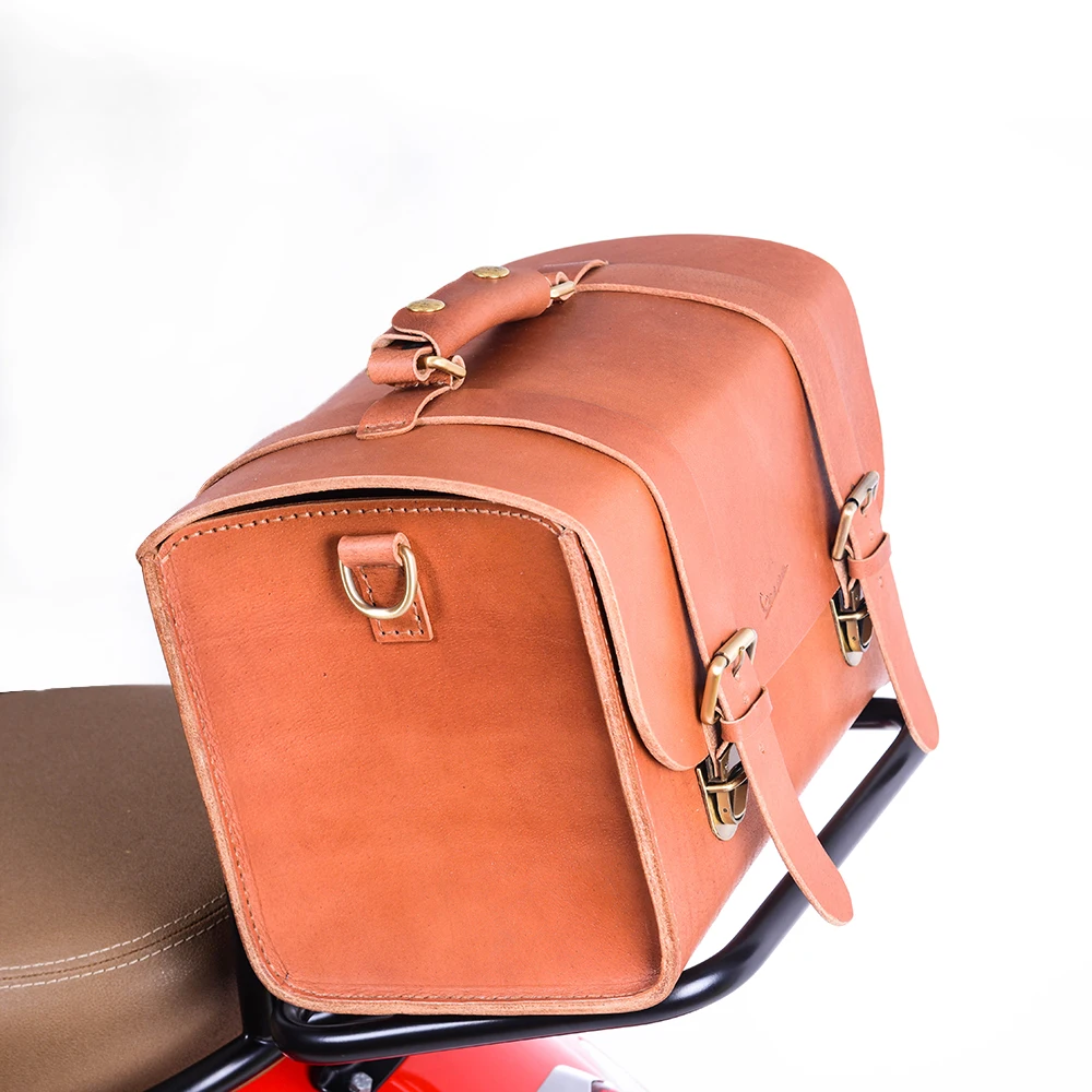 Для VESPA PX GTS LX ET высокое качество ручная работа скутер кожа классический мягкий верх коробка чемодан сумка для хранения