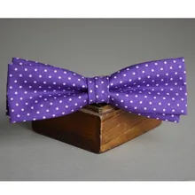 Фиолетовый галстук-бабочка в горошек, свадебный галстук жениха, фиолетовый галстук-бабочка, узкий с галстуком-бабочкой ручной работы из хлопка