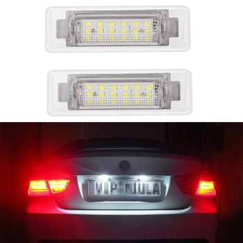 

2Pcs/1pair LED License Plate Lights No Error Super Bright White 6500k For Mercedes Benz W210 W202 4D Sedan Facelift 1998-2000